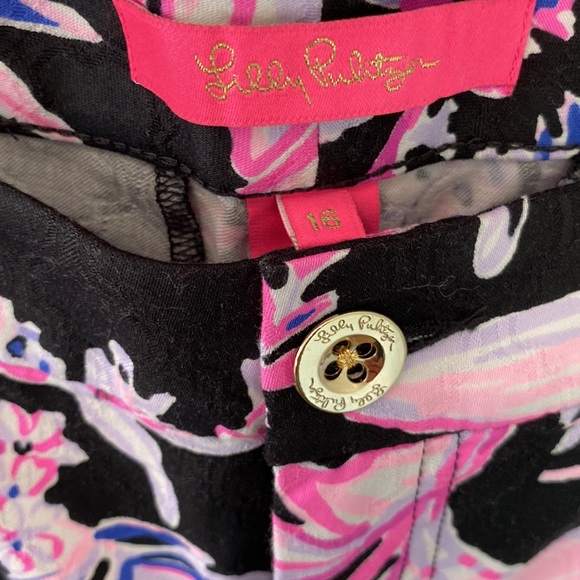 Lilly Pulitzer Kelly Ankle pant in Wild within print in Onyx in 16 NWT - Picture 2 of 9